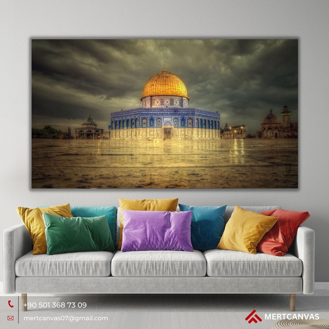 Jerusalem Canvas Masjid Al Aqsa Jerusalem Poster Jerusalem Art