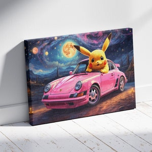 Pikachu Ready To Hang Canvas Pikachu Canvas Pikachu Poster Pikachu Canvas Print Pikachu Wall Arts Gifts Ready To Hang