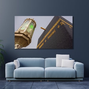 Kabaa, Tela Kabaa, Arte de Parede Kabaa, Decoração de Casa Kabaa, Impressão Kabaa, Tela de Arte de Parede Islâmica, Presentes Islâmicos, Presentes Muçulmanos Prontos para Pendurar