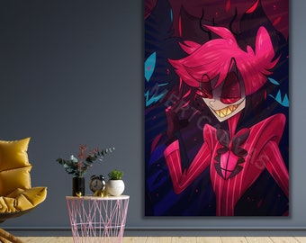 Alastor Poster Alastor Canvas Hazbin Hotel Art Demon Character Design Cartoon Canvas Print Wiki Inspired Art Fan Artwork Animated Character