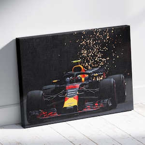Max Verstappen Poster Red Bull Racing Canvas Max Verstappen Canvas Formula 1 Poster Red Bull Wall Art Gifts formula One Poster Formula 1 Fan