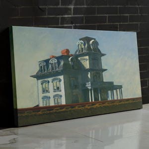 Edward Hopper’s House by the Railroad Canvas Print – Iconic American Realism, Vintage Architectural Art, Perfect for Home and Office Decor