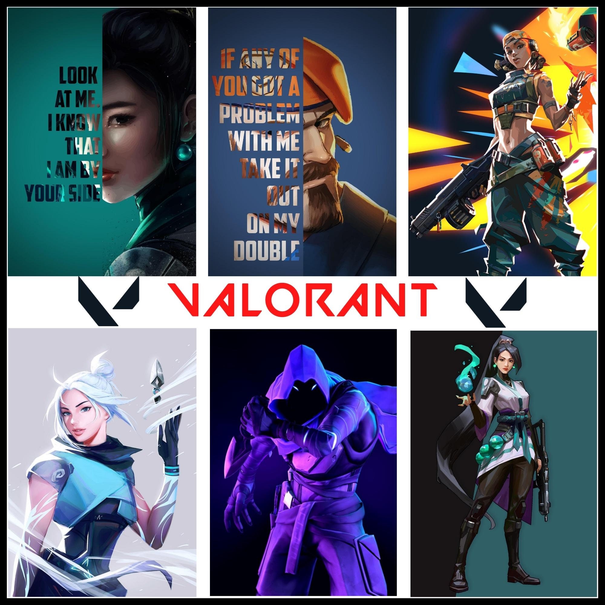 Valorant Game ( Omen ) 70cm x 40cm sticker poster: Buy Online at