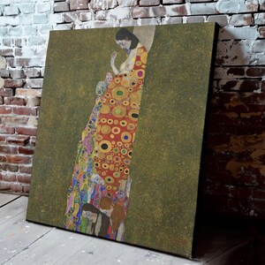 Elegant Gustav Klimt &#39;Hope II&#39; Reproduction Canvas – Iconic Art Nouveau Masterpiece Print for Home Decor, Perfect Klimt Art Gift