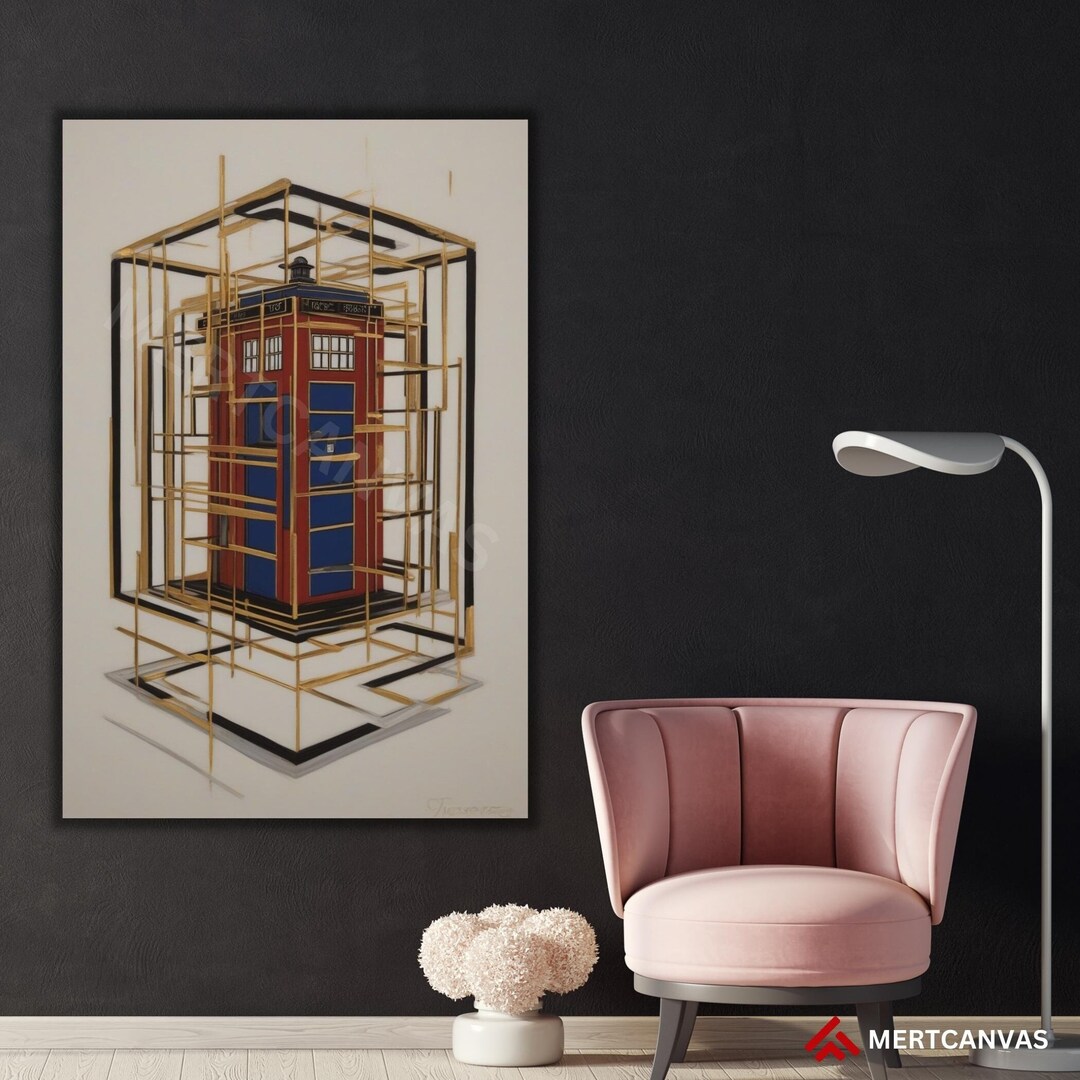 Doctor Who Tardis Box Piet Mondrian Style Doctor Who Wall Art - Etsy