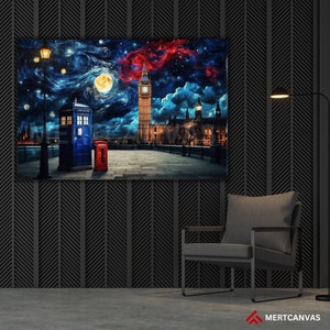 Canvas Doctor Who Tardis Box London Art Doctor Who Wall Art London Big ...