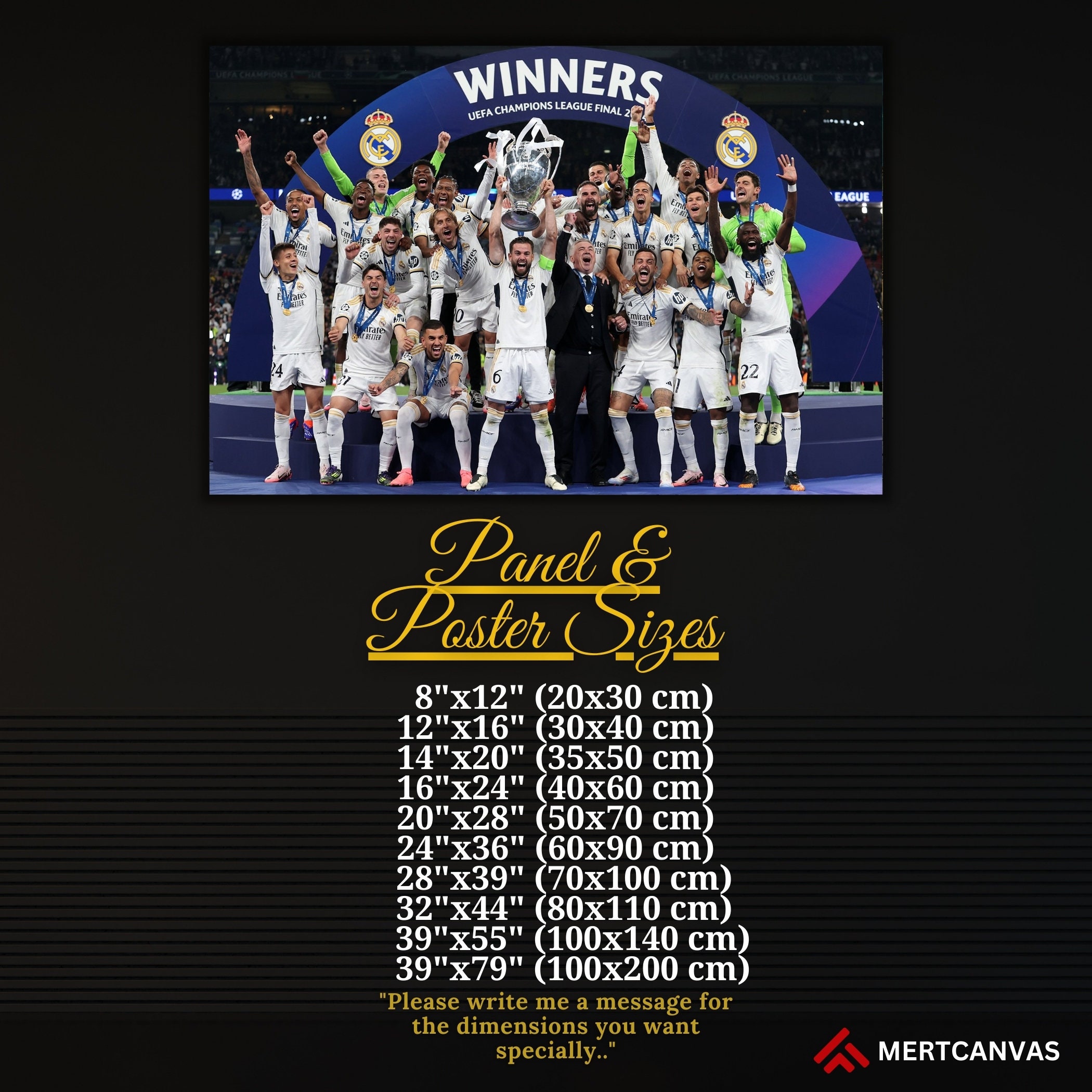 Real Madrid Canvas 2024 Champions League Final Real Madrid