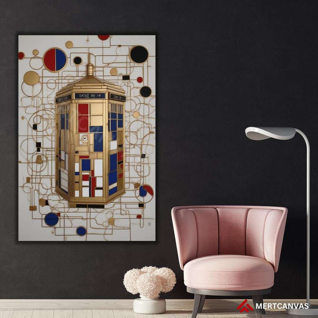 Doctor Who Tardis Box Piet Mondrian Estilo Doctor Who Wall Art Doctor ...