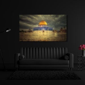 Jerusalem Canvas, Masjid Al Aqsa Jerusalem Jerusalem Art Jerusalem Wall art Islamic Wall Art Canvas Islamic Gifts Muslim Gifts Ready To Hang
