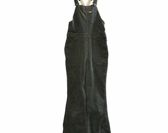 Lee Vintage Cords Fabrik Schlagbein Overall Cord Grün Retro Gr.M