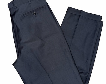 Vintage 90-tals Zanella för Nordstrom mörkblå byxor storlek 34. Passar 34x30