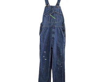 Vintage Key Imperial Blue Denim Tischler Latzhose. Farbklecks 30x30