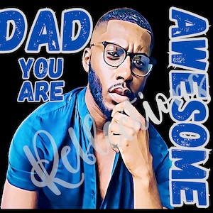 African American Man SVG, Black man png, Black Male, Digital Clipart, Black clip art, African Youth PNG, Clip art, #Dad Awesome Blue