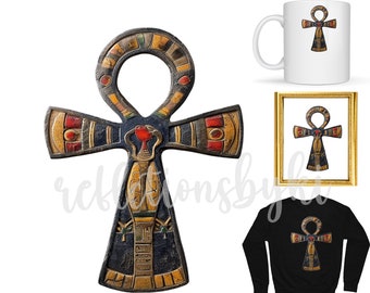 Ankh coloré PNG, png de l'Égypte ancienne, vie PNG, Clipart numérique, clipart noir, Afrique PNG, clipart #Ankh