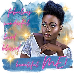 African American Clipart, Black Girl Clipart, Black Woman Clipart, #Beautiful Me
