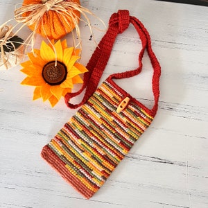 Crossbody Phone Bag for Women, Crochet Cellphone Bag , Crochet Crossbody Bag, Mobile Phone Bag, Small Crossbody Bag for Cellphone