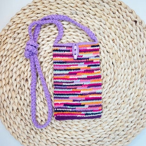 Crossbody Phone Bag for Women, Mobile Phone Bag, Crochet Cellphone Bag , Crochet Crossbody Bag, Small Crossbody Bag for Cellphone, Phone Bag