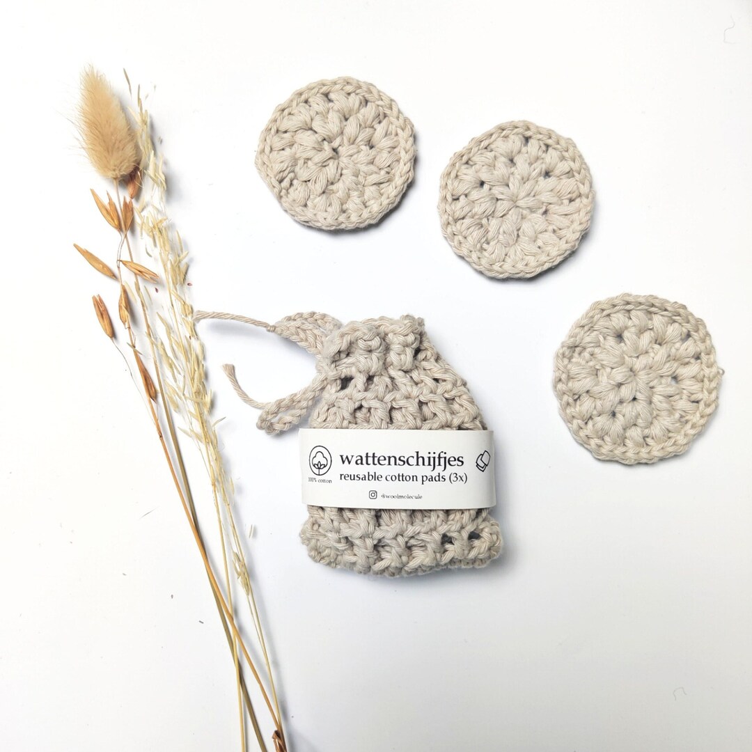 Reusable Crochet Cotton Pads 100 Cotton Set of 3 Etsy