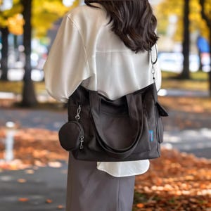 Grand sac fourre-tout avec porte-monnaie, sac à bandoulière pour collège et école, excellent cadeau pour tous les âges