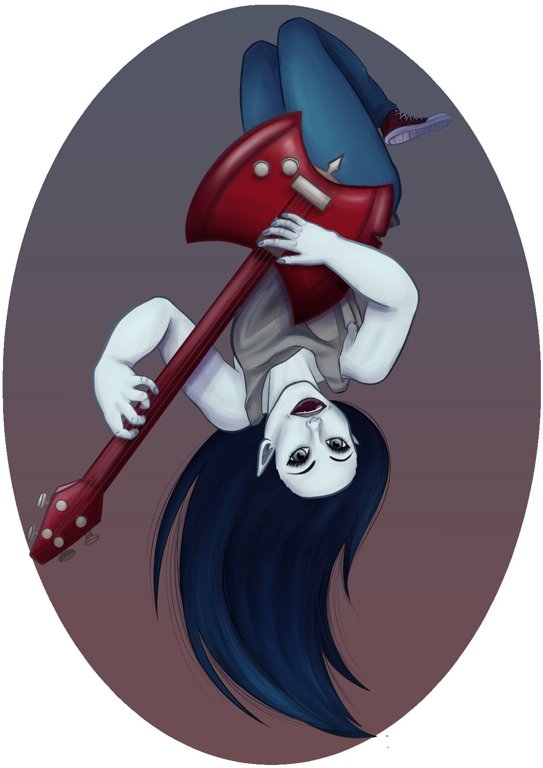 Marceline the Vampire Queen Fanart Print Adventure Time Etsy