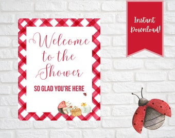 Baby Welcome Sign | Picnic Baby Shower Sign | Printable Signs | Baby Shower Sign | Decoration for Baby Shower | Printable PDF Baby Sign