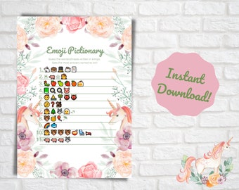 Baby Shower Game Emoji Pictionary | Baby Shower Game Emoji Pictionary | Instant Download | Printable Game | PDF Printable