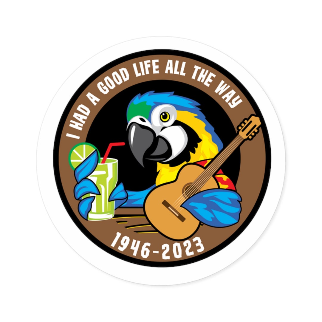 Jimmy Buffett Indoor/outdoor Vinyl Sticker Memorial 2 Etsy
