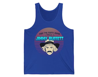 Jimmy Buffett Keep The Party Going Concert Commemorative Tank Top Shirt Tee