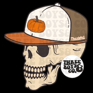 Thankful skully png | boy png | boy fall png | boy graphics| trendy boy graphics
