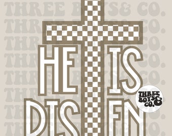 He is risen png | checkered png| Easter png | boy Easter