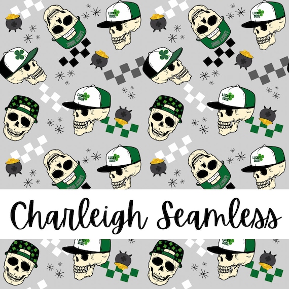 Lucky dude seamless | boy seamless files | boy graphics | st pattys day
