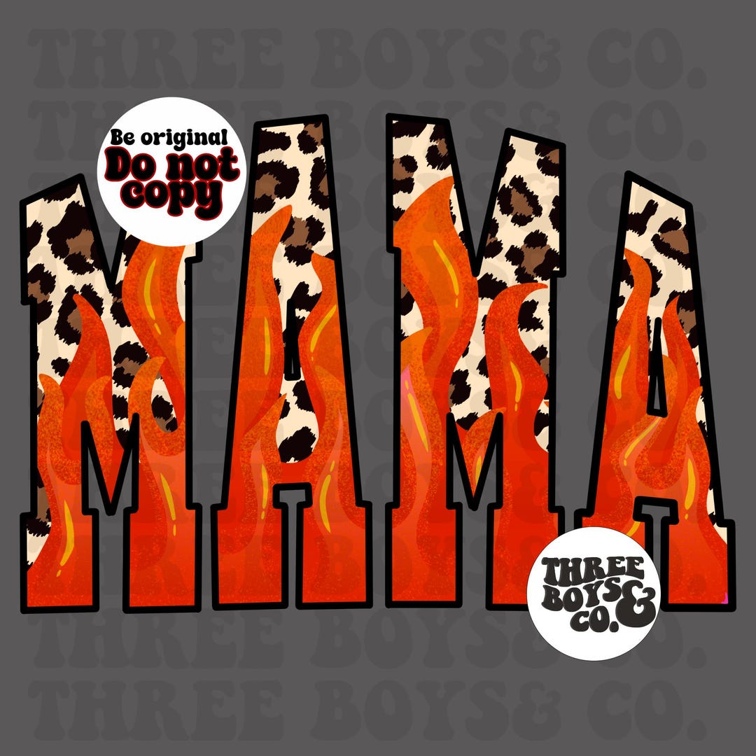Cheetah Mama Png | Mom Png | Flames Png - Etsy