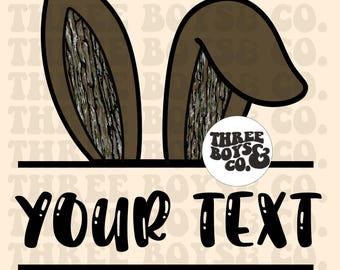 camo bunny ears png | custom name png | Easter png | custom Easter png | boy Easter