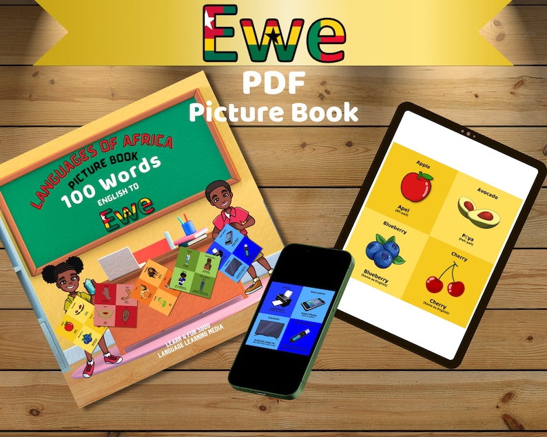 Ewe Language Learning: 100 Words Picture Book (PDF Download) - Etsy