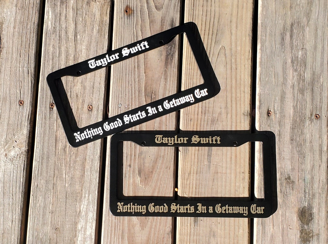 Getaway Car License Plate Frame/rep/2 Color Options Quick Etsy