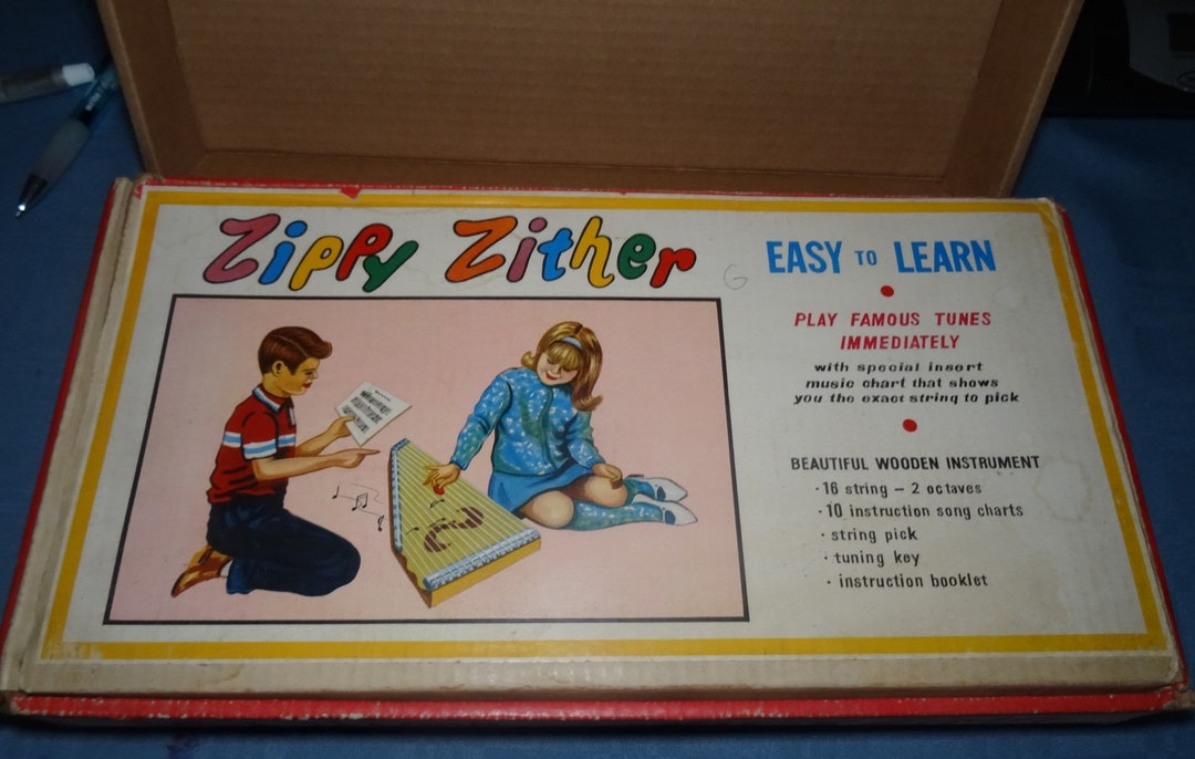 Zippy Zither Musical String Instrument Easy to Learn 10 Instruction