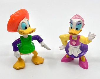 1990er Jahre Disney Donald und Daisy Duck PVC Figuren