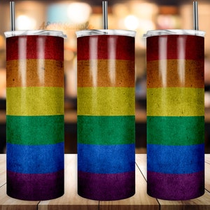 Design de copo de bandeira LGBTQ | Copos de 20 onças | Envoltório de copo | Projetos de copos | Design de sublimação PNG | Queer | Orgulho