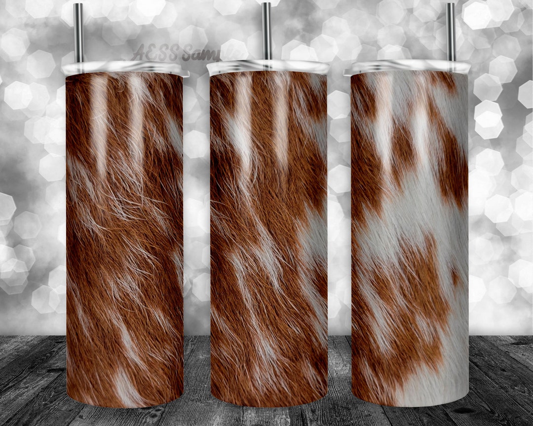 Cow Hide Tumbler Design 20oz Tumblers Tumbler Wrap Tumbler Designs PNG Sublimation Design Hunter