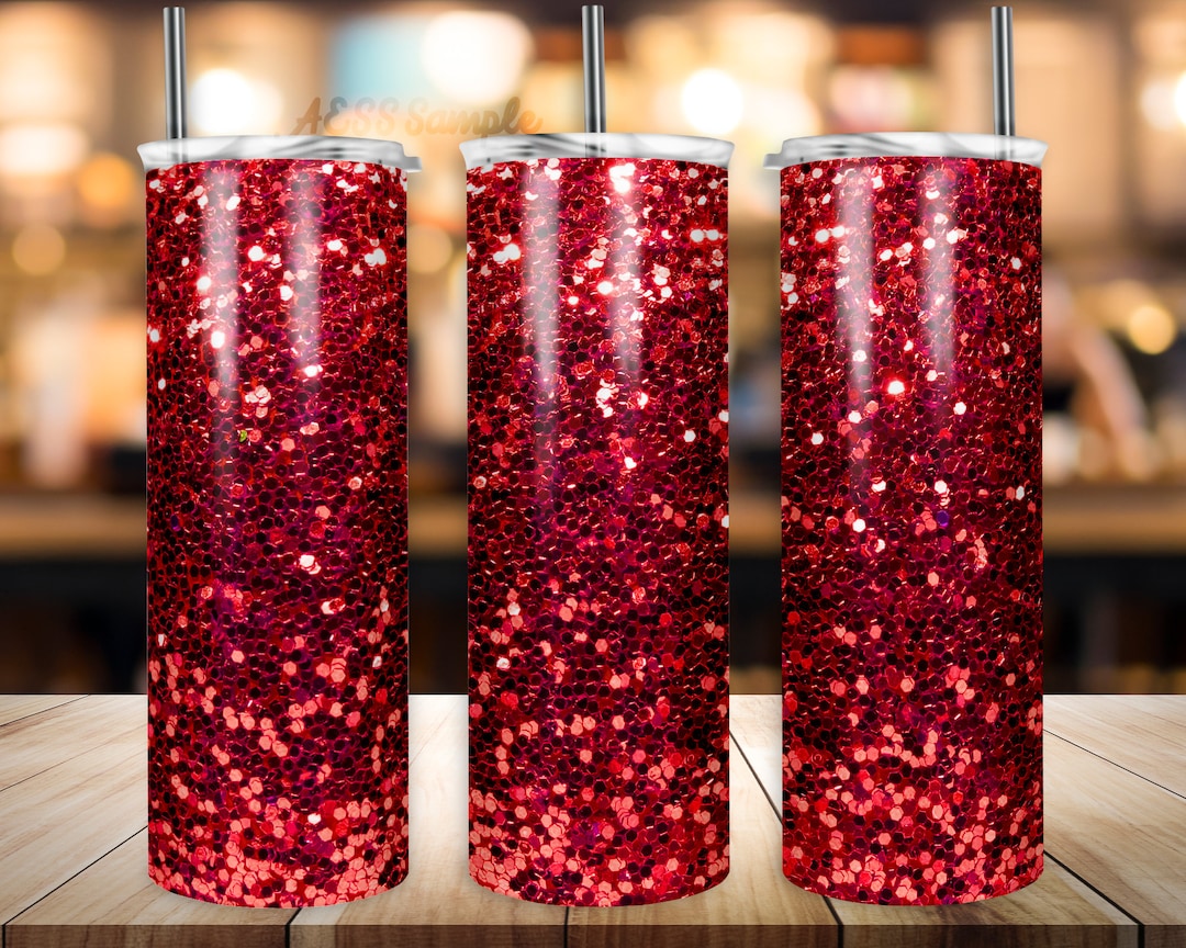 Red Glitter Tumbler Design 20oz Tumblers Tumbler Wrap Tumbler Designs