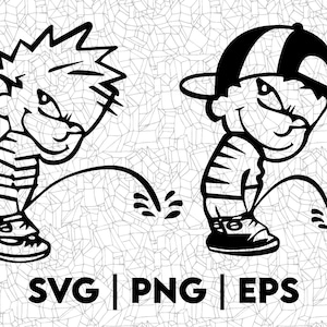 Conception de garçon pipi | PNG SVG EPS | Idéal pour les t-shirts, les décalcomanies, les autocollants, etc. | Cricut | Fichiers vectoriels en couches | Conception de t-shirts | Drôle