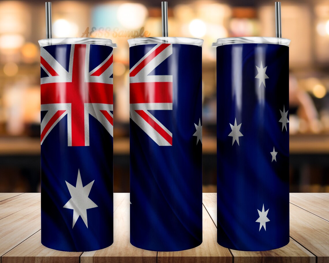Australian Flag Tumbler Design 20oz Tumblers Tumbler Wrap Etsy