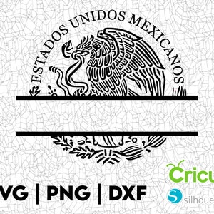 | de conception de l’aigle du Mexique PNG SVG DXF | Idéal pour les t-shirts, les décalcomanies, les autocollants, etc. | Cricut | fichiers vectoriels en couches | | de conception de t-shirts Mexique