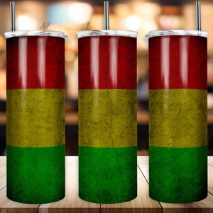 Bob Marley Flagge Becher Design | 20oz Becher | Becher wrap | Tumbler Designs | PNG Sublimation Design | Ethiopa