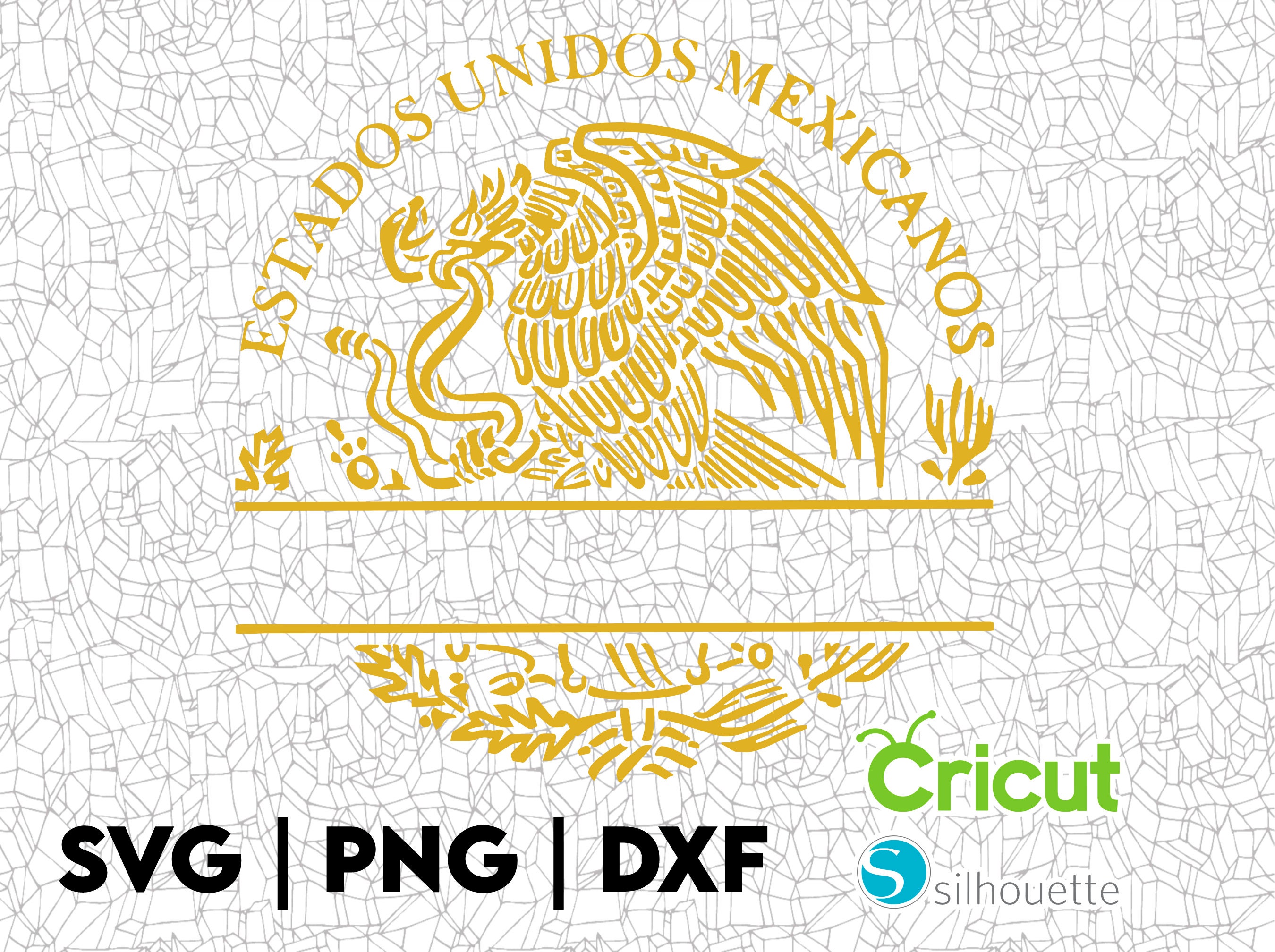 MEXICO Flag (Gold letters version)' Sticker