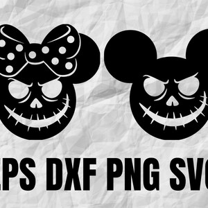 Cartoon Halloween Designs | eps dxf png svg | Great for T-Shirts, Decals, Stickers and more | Cricut | Layered Vector Files | 2 Designs