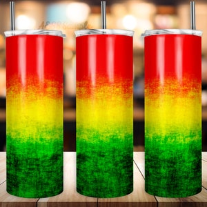 Bob Marley Flagge Becher Design | 20oz Becher | Becher wrap | Tumbler Designs | PNG Sublimation Design | Ethiopa