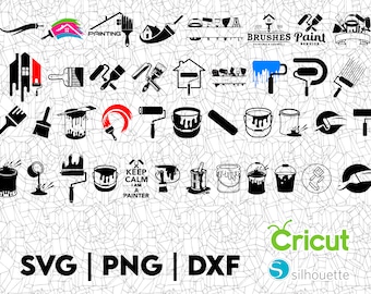 Painter SVG Files, PNG Dfx, Great for TShirts, Decals, Stickers and more, Craft Svg Files, Layered Vector Files, Png Files, Painting Company