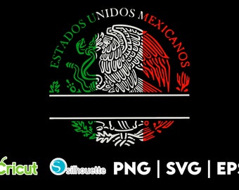Mexican Eagle Design | PNG SVG DXF | Great for T-Shirts, Decals, Stickers etc | Cricut | Layered Vector Files | Tshirt Design | Mexico