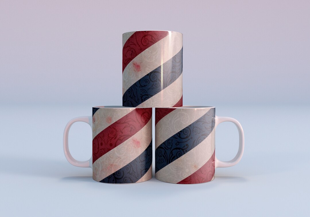 Barber Pole Mug Design | for 11oz Coffee Mugs | PNG Digital Download |  Coffee Mug Sublimation | Hair Salon Mug Print - Etsy